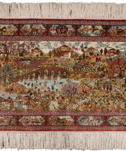 Hereke Oriental Rug 94 × 60 cm, silk, hand-knotted