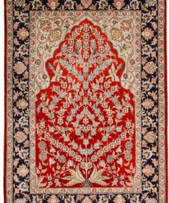 Hereke Oriental Rug 91 × 62 cm, silk, hand-knotted