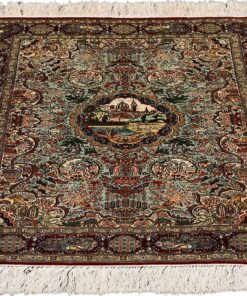 Hereke Oriental Rug 92 × 63 cm, silk, hand-knotted — view 2