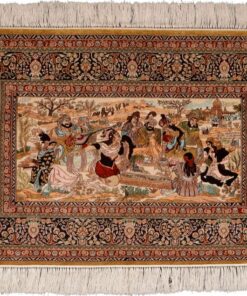 Hereke Oriental Rug 95 × 63 cm, silk, hand-knotted