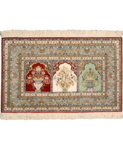 Hereke Oriental Rug 122 × 76 cm, silk, hand-knotted