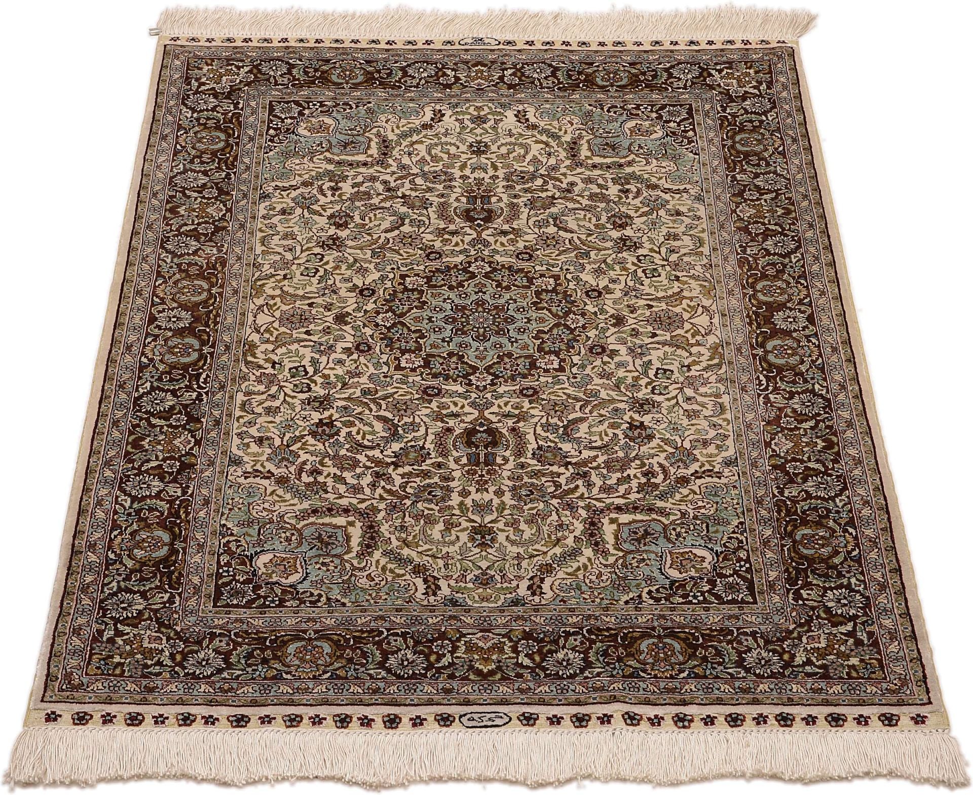 Hereke Oriental Rug 122 × 76 cm, silk, hand-knotted — view 2