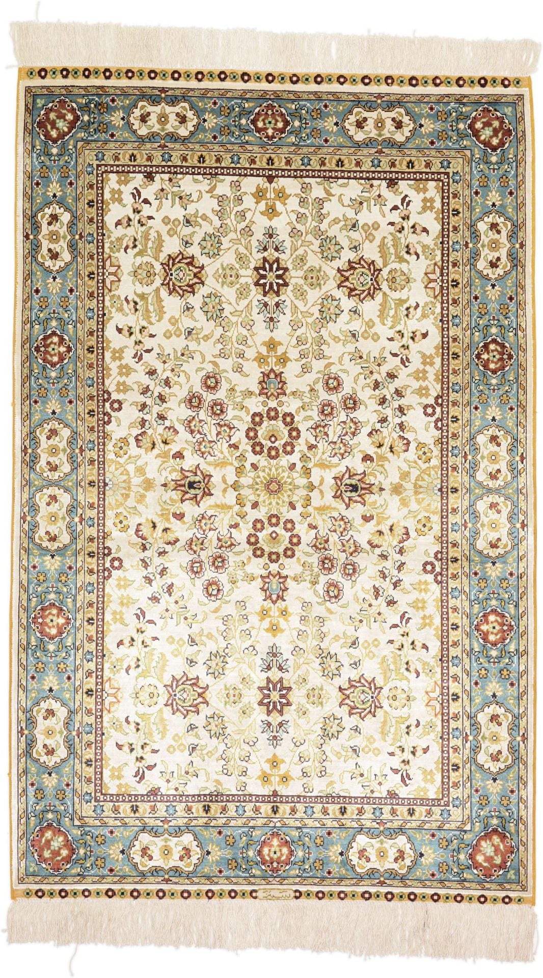 Hereke Oriental Rug 123 × 79 cm, silk, hand-knotted