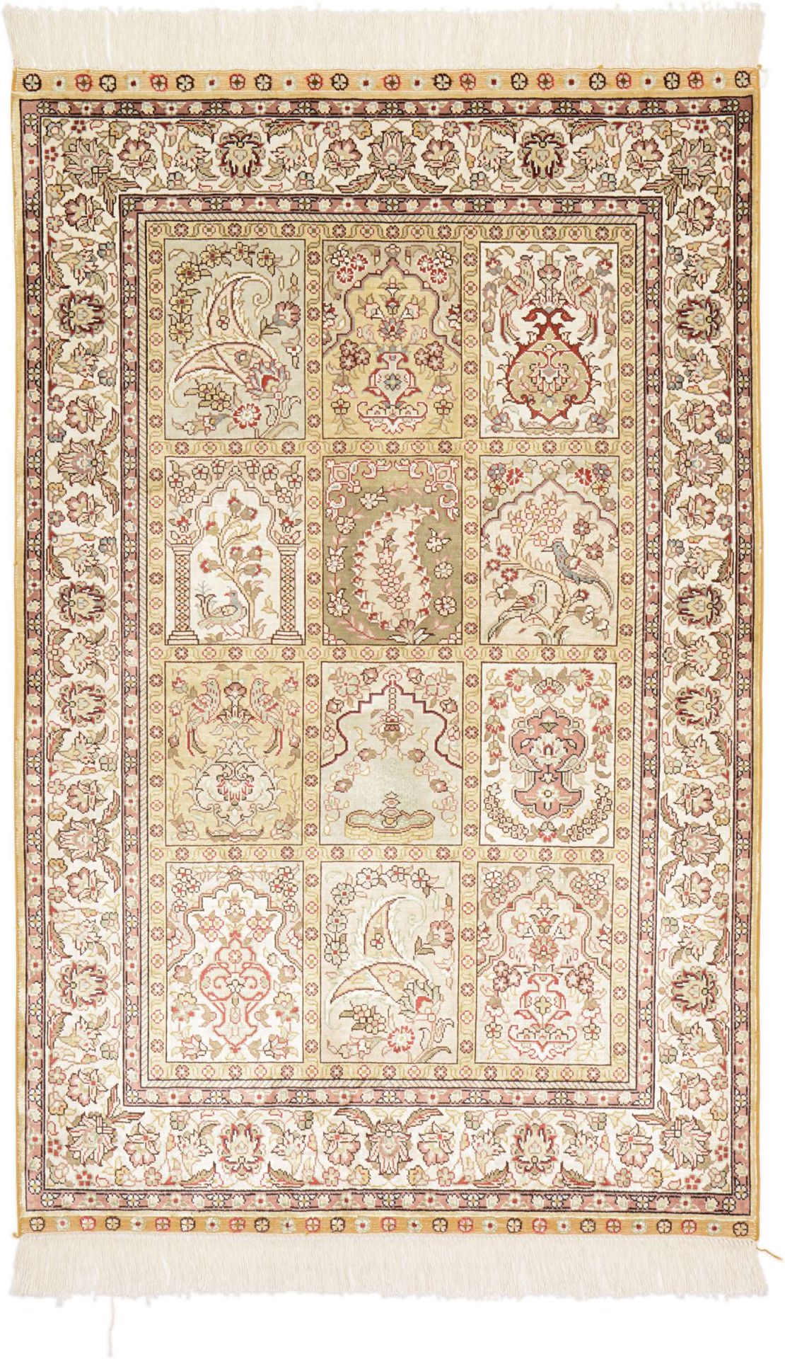 Hereke Oriental Rug 124 × 79 cm, silk, hand-knotted