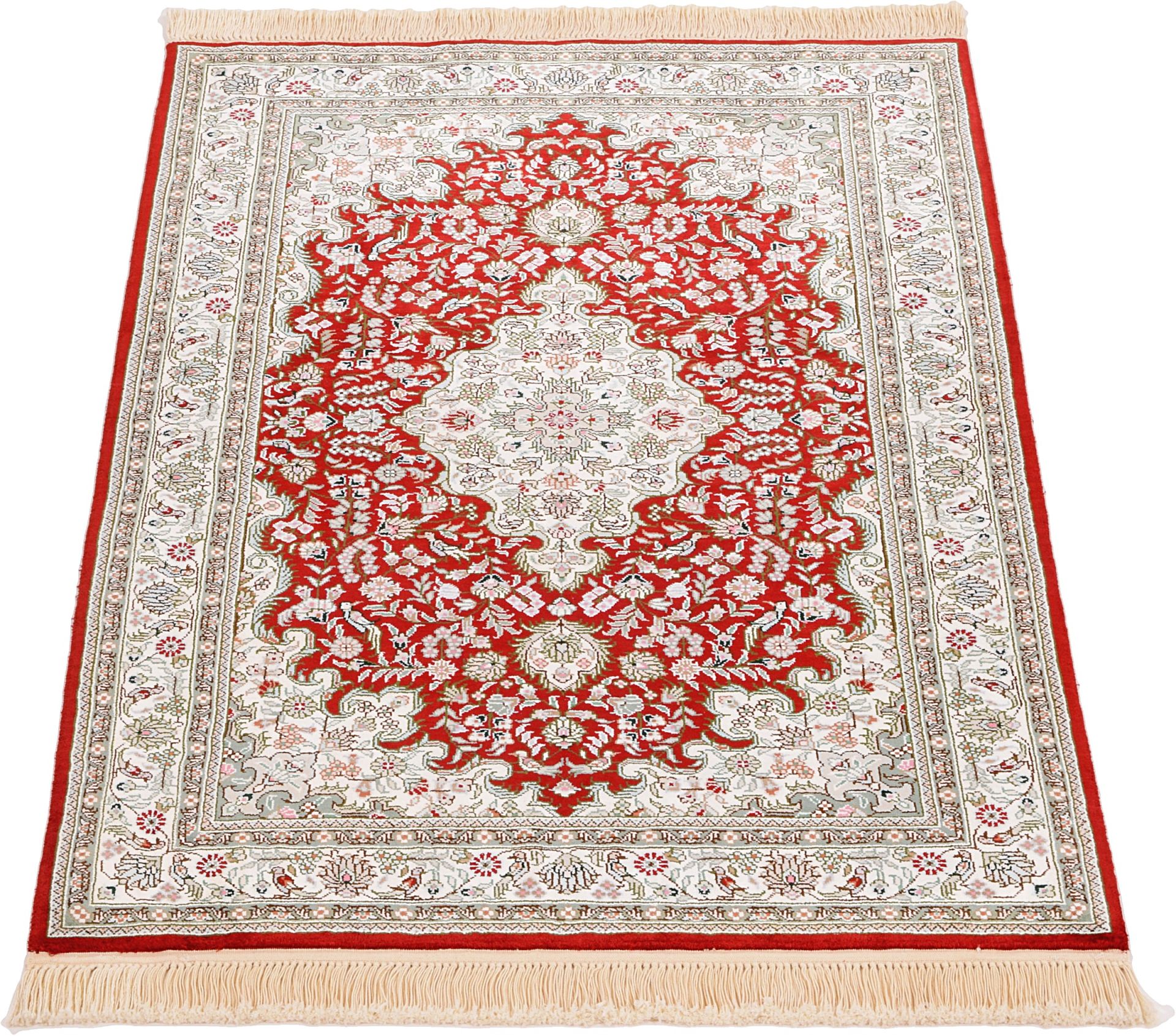 Hereke Oriental Rug 124 × 80 cm, silk, hand-knotted — view 3