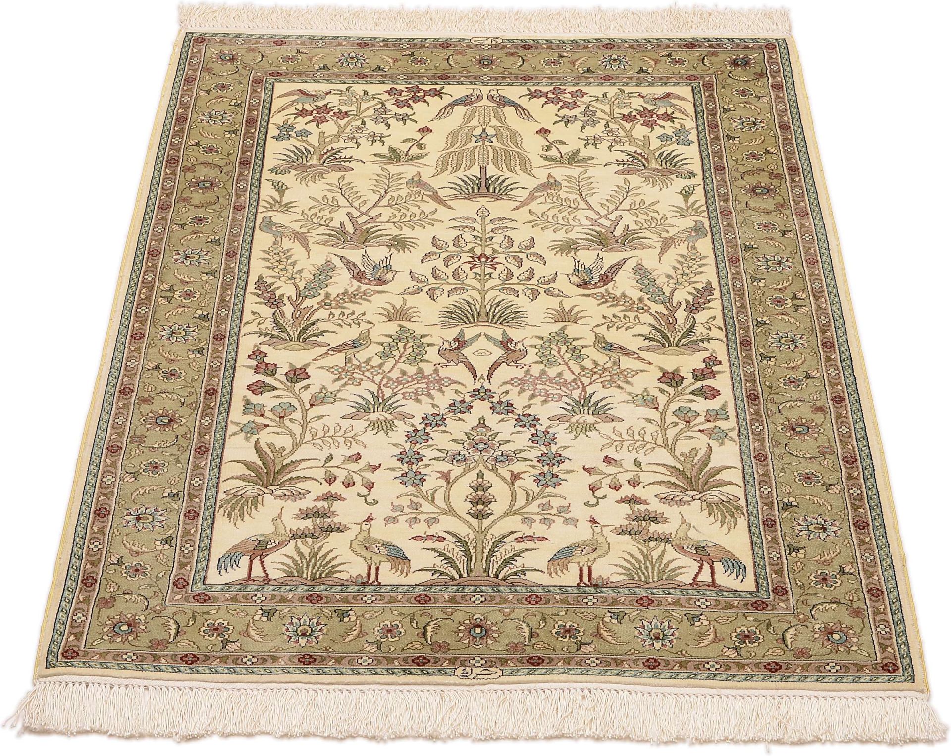 Hereke Oriental Rug 124 × 80 cm, silk, hand-knotted — view 2