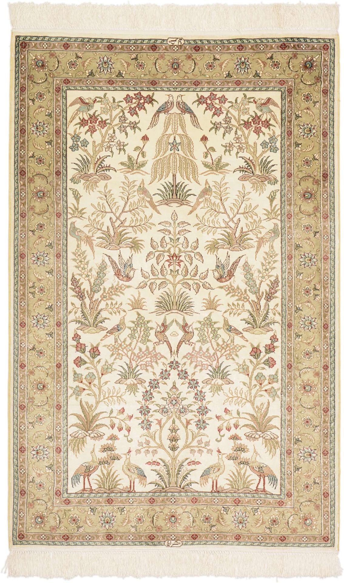 Hereke Oriental Rug 124 × 80 cm, silk, hand-knotted
