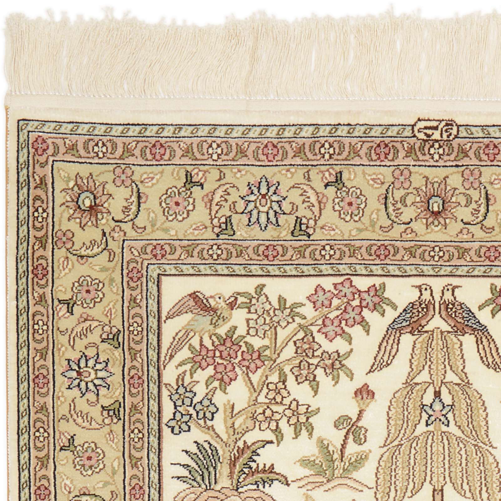 Hereke Oriental Rug 125 × 80 cm, silk, hand-knotted — view 5