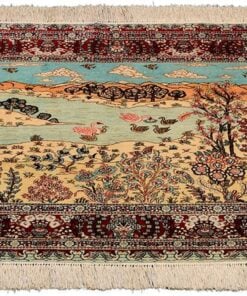 Hereke Oriental Rug 153 × 92 cm, silk, hand-knotted — view 2