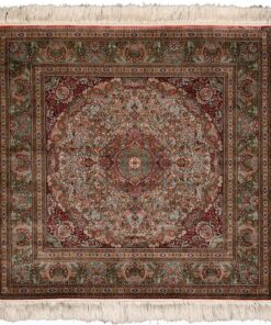 Hereke Oriental Rug 95 × 93 cm, silk, hand-knotted