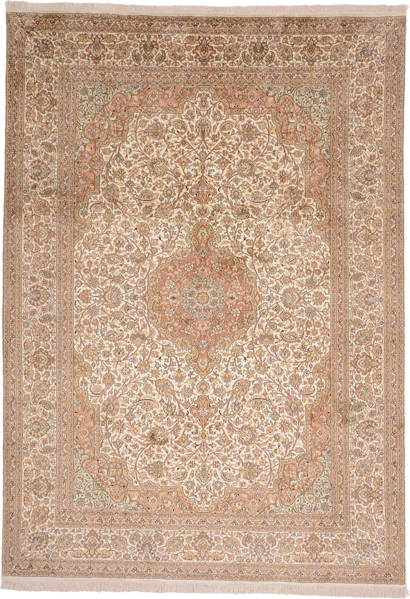 Oriental Rug 307 × 218 cm, silk, hand-knotted
