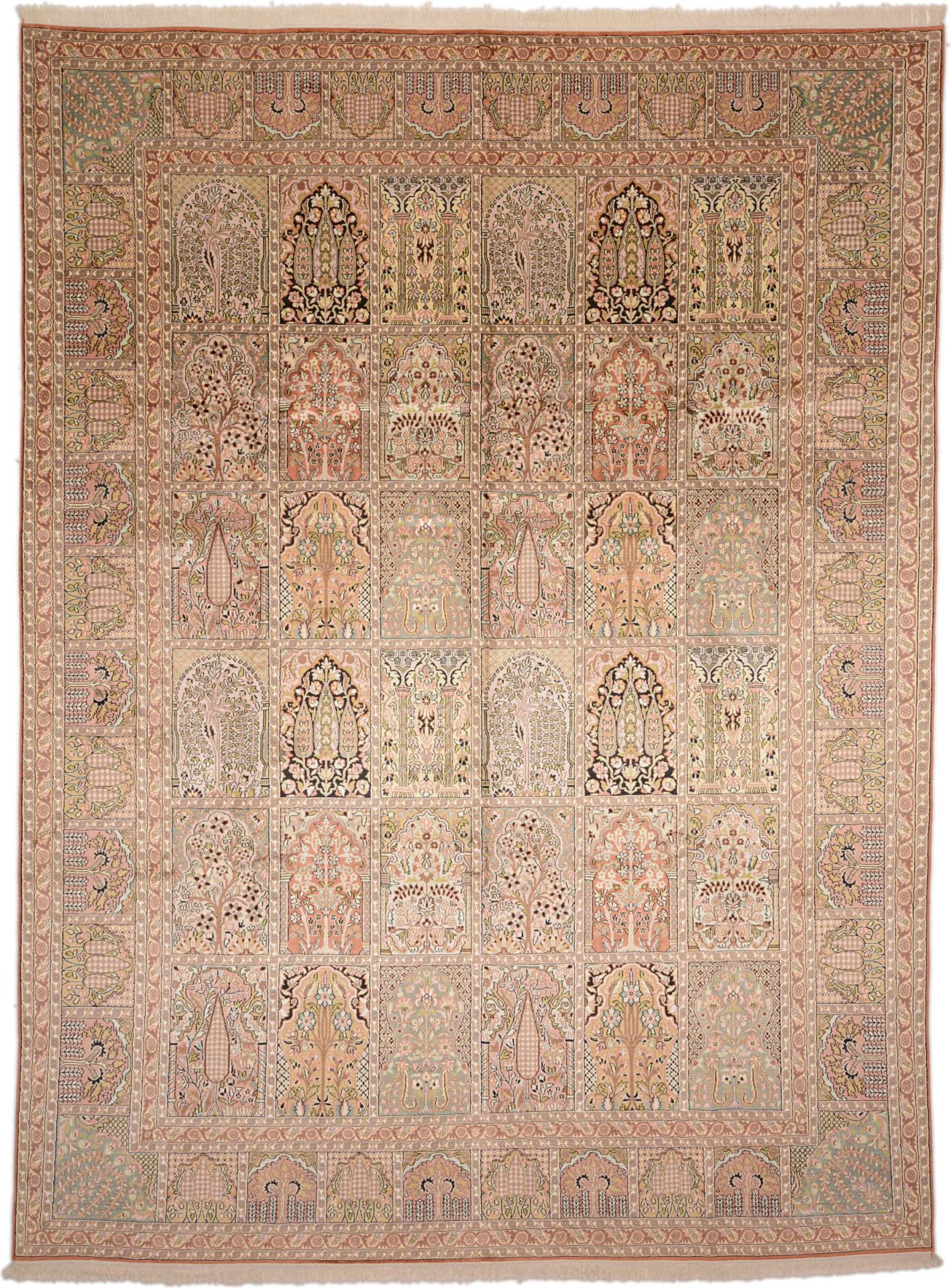 Oriental Rug 370 × 273 cm, silk, hand-knotted