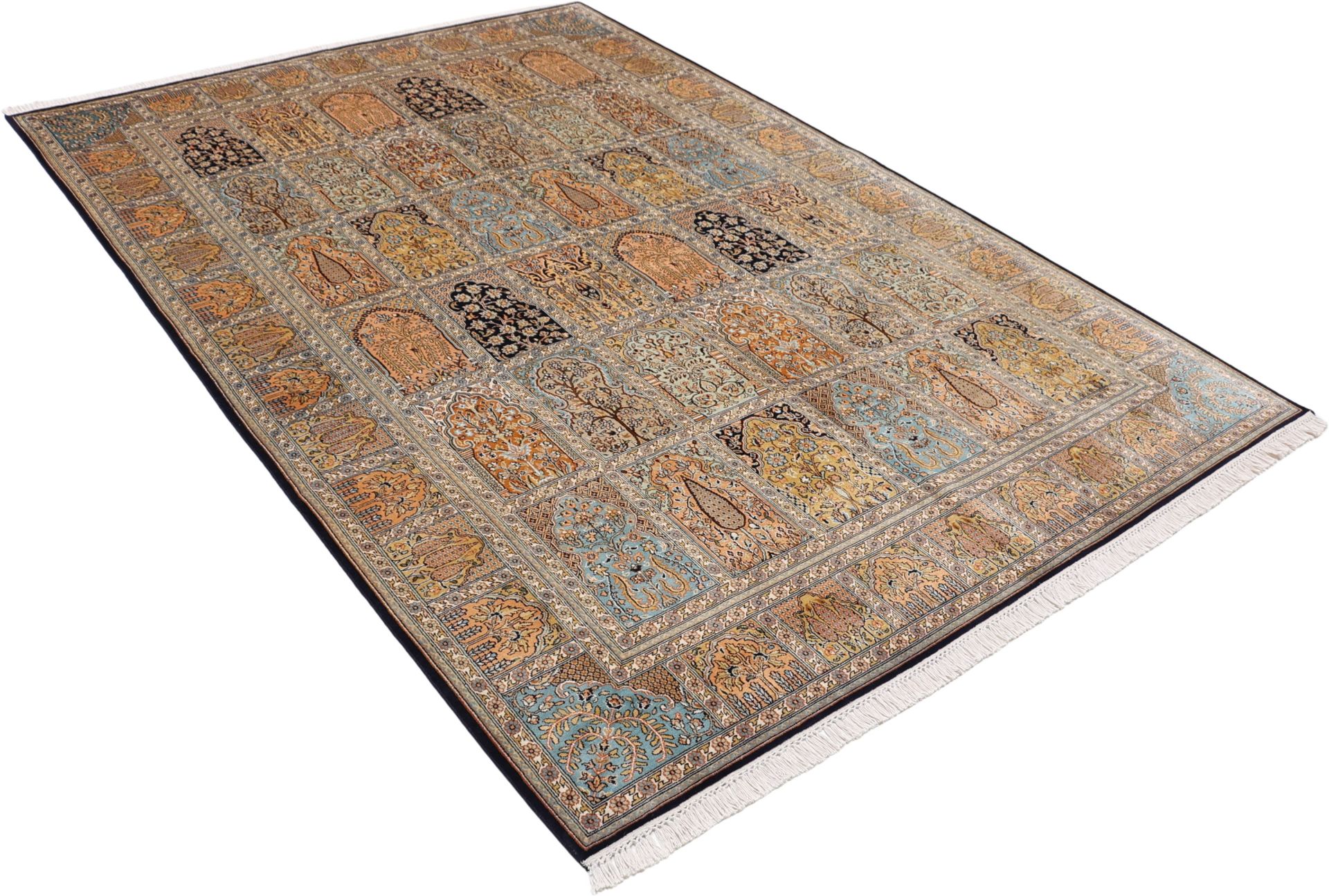 Kashmir Oriental Rug 248 × 173 cm, silk, hand-knotted — view 4