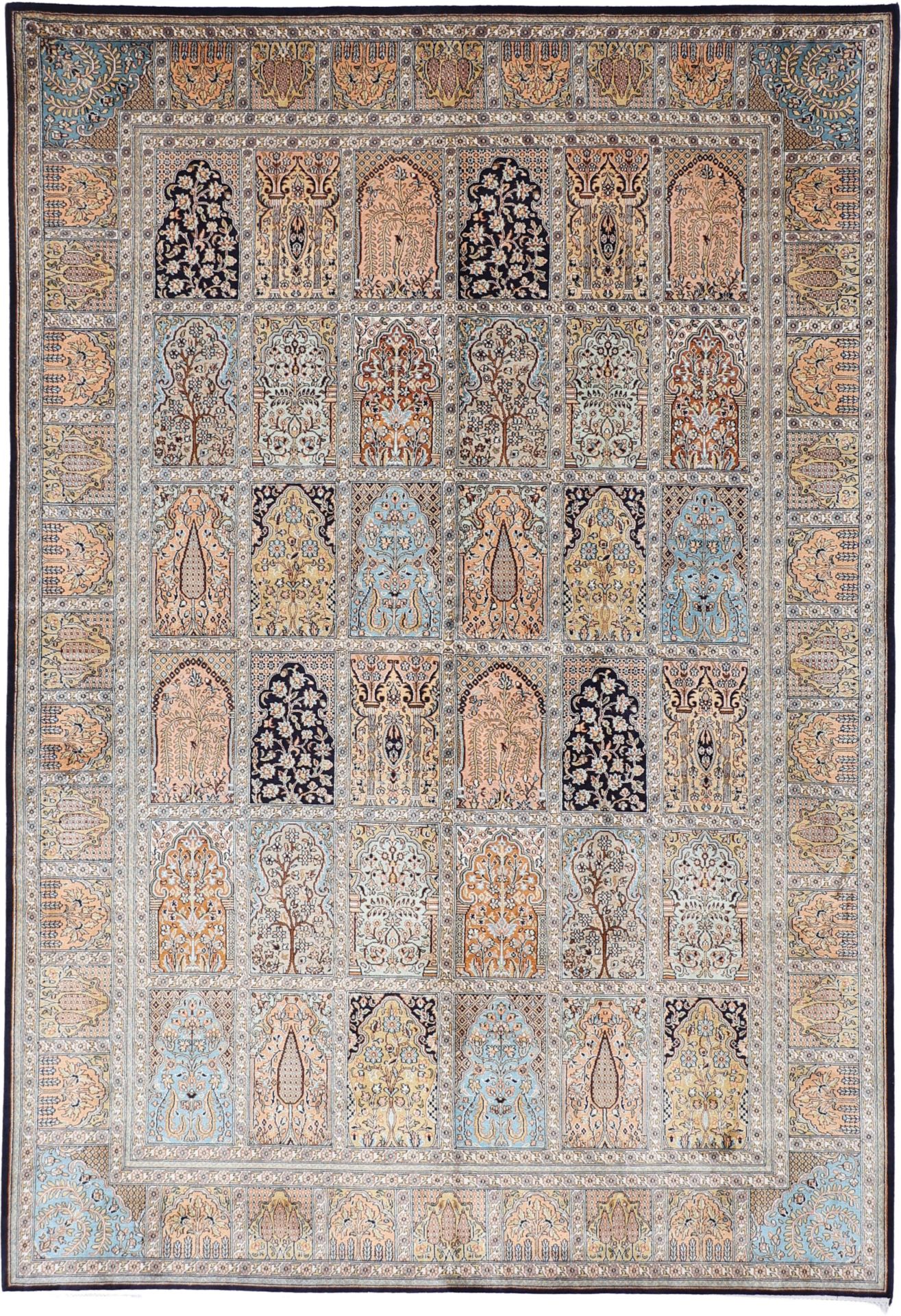 Kashmir Oriental Rug 248 × 173 cm, silk, hand-knotted