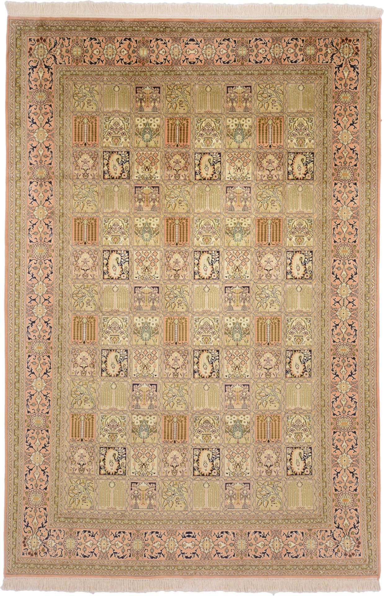 Kashmir Oriental Rug 275 × 185 cm, silk, hand-knotted