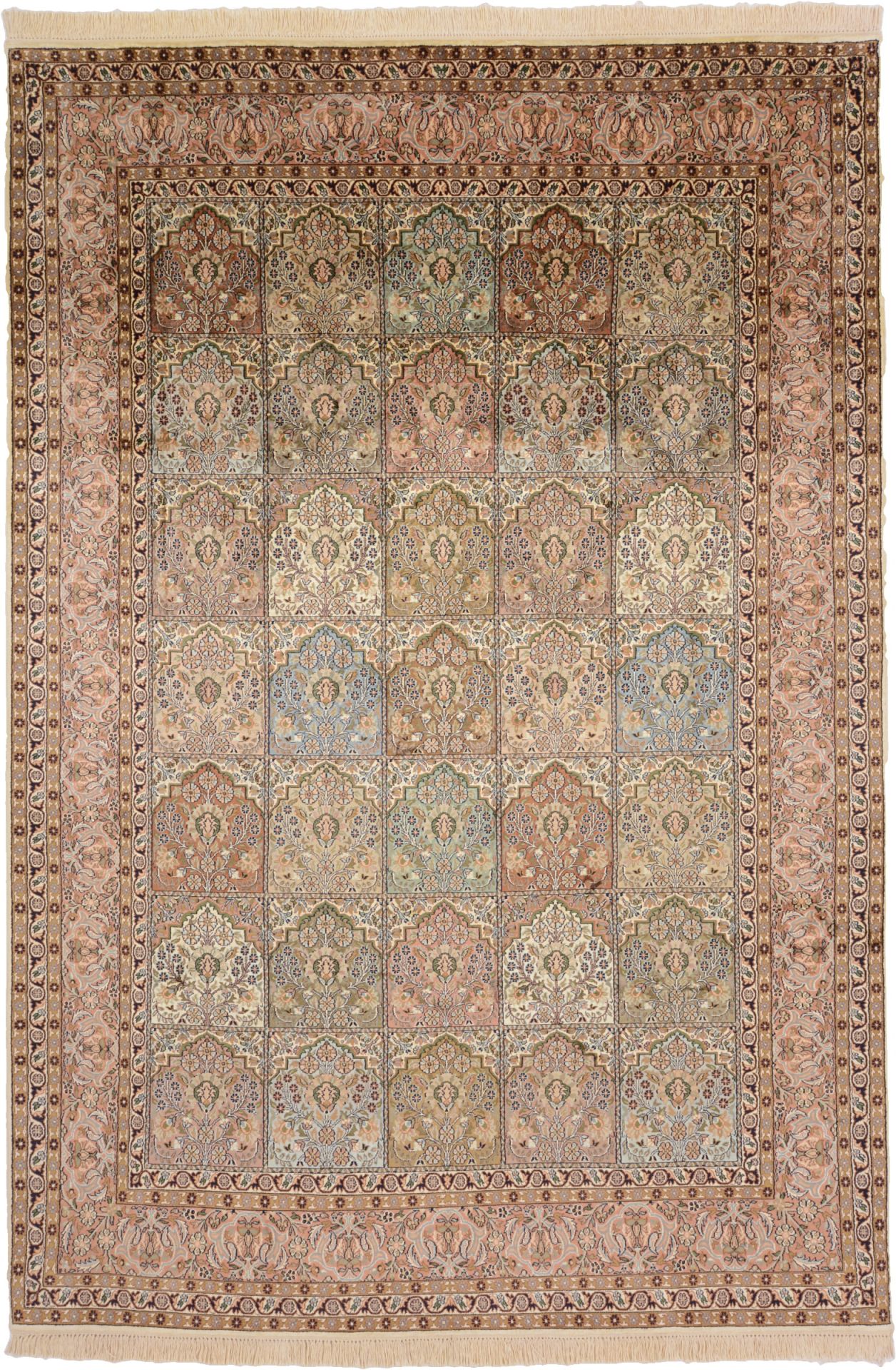 Kashmir Oriental Rug 278 × 190 cm, silk, hand-knotted