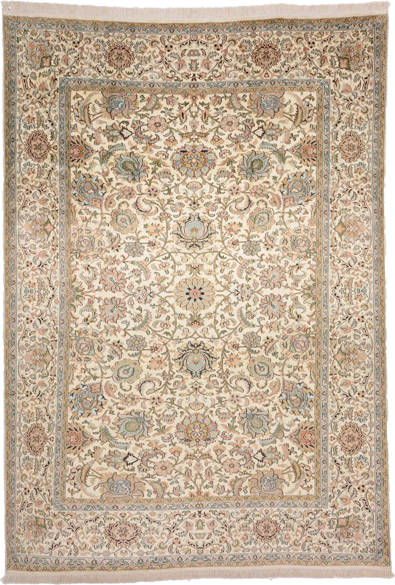 Kashmir Oriental Rug 276 × 193 cm, silk, hand-knotted