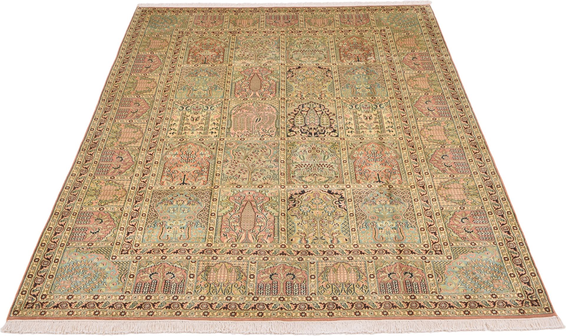 Kashmir Oriental Rug 287 × 198 cm, silk, hand-knotted — view 2