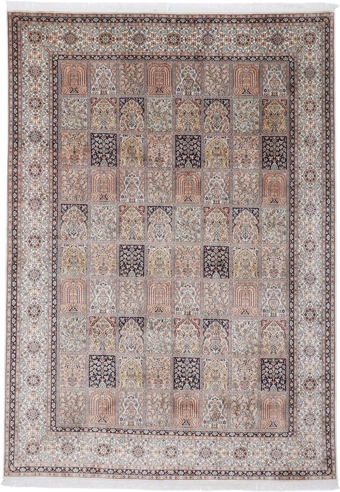Kashmir Oriental Rug 307 × 208 cm, silk, hand-knotted