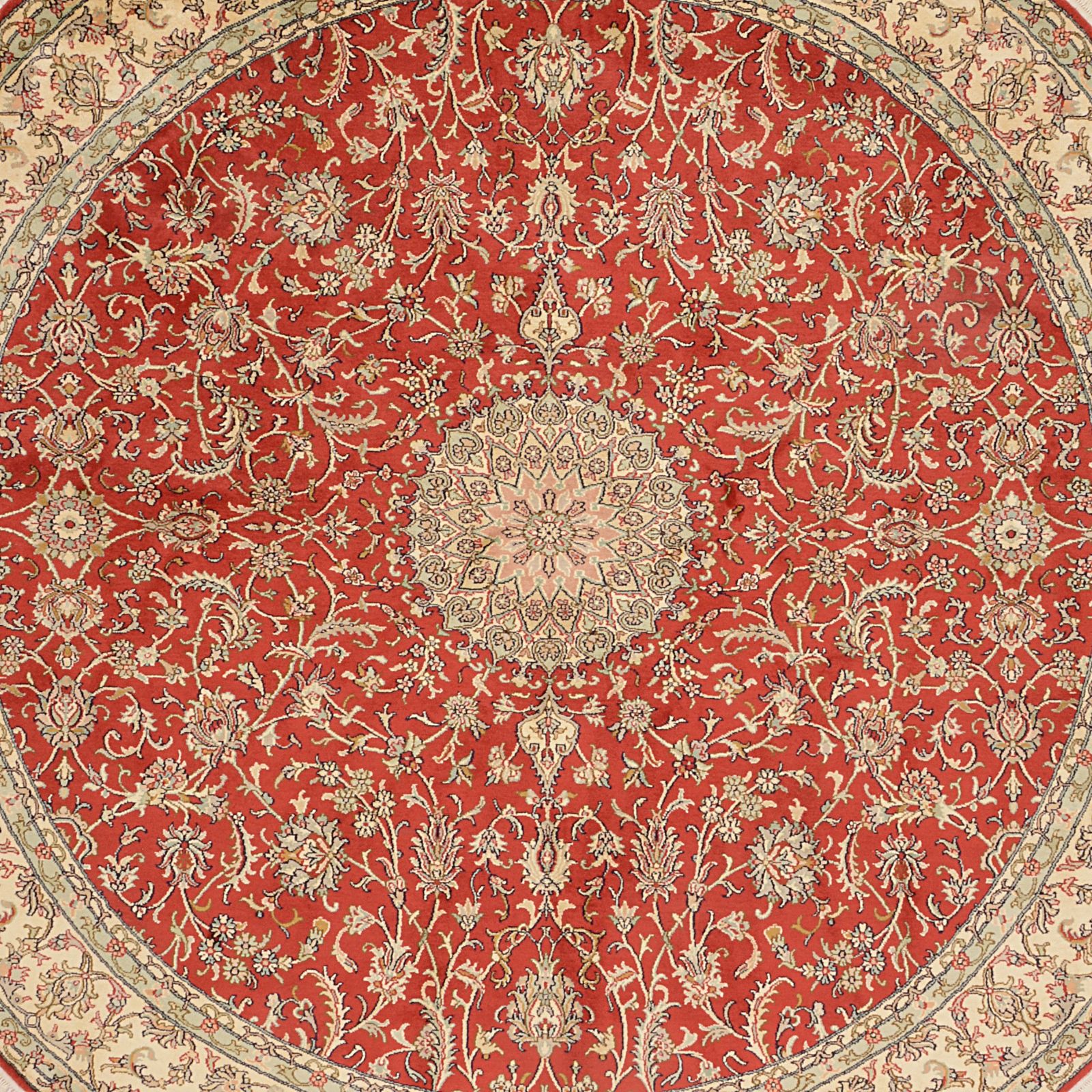 Kashmir Oriental Rug 213 × 213 cm, silk, hand-knotted — view 6