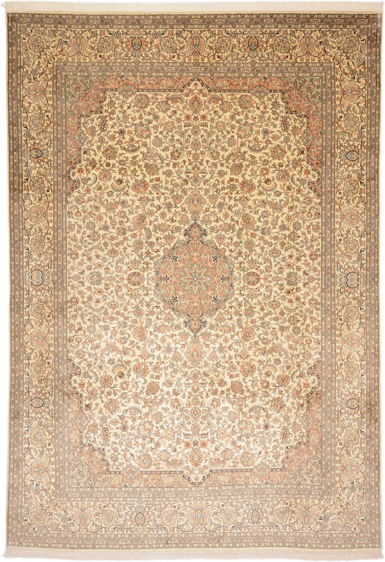 Kashmir Oriental Rug 310 × 214 cm, silk, hand-knotted