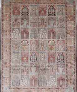 Kashmir Oriental Rug 301 × 215 cm, silk, hand-knotted