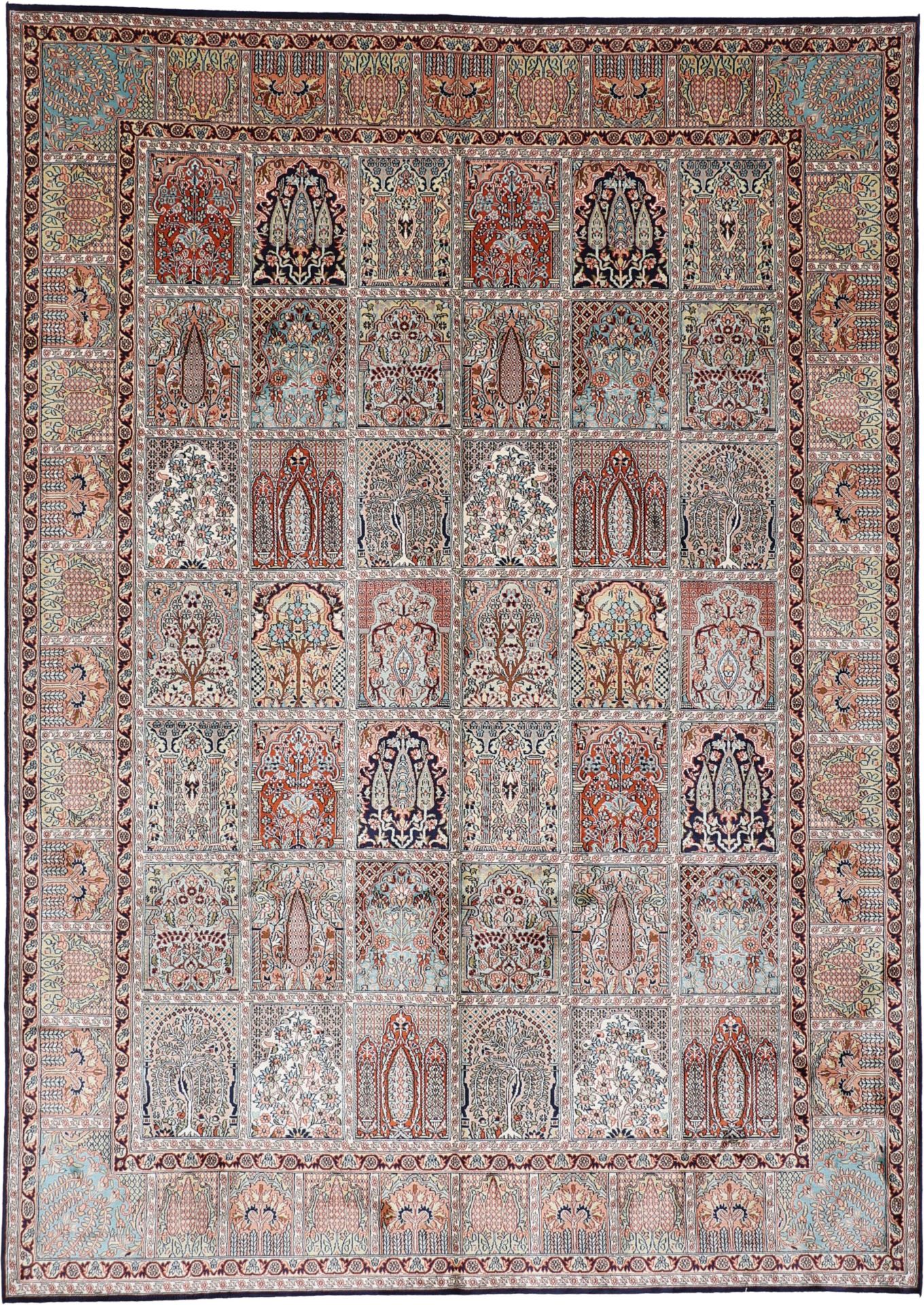 Kashmir Oriental Rug 301 × 215 cm, silk, hand-knotted