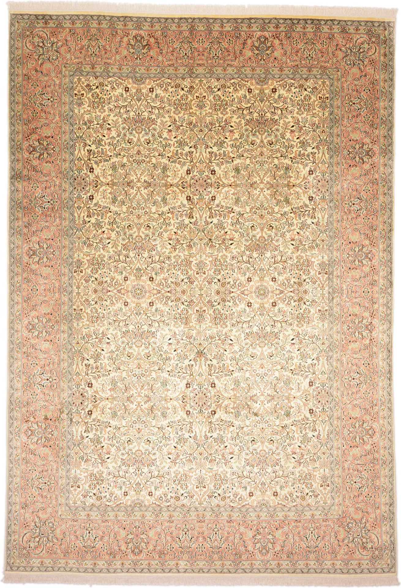 Kashmir Oriental Rug 313 × 216 cm, silk, hand-knotted