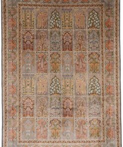 Kashmir Oriental Rug 313 × 216 cm, silk, hand-knotted