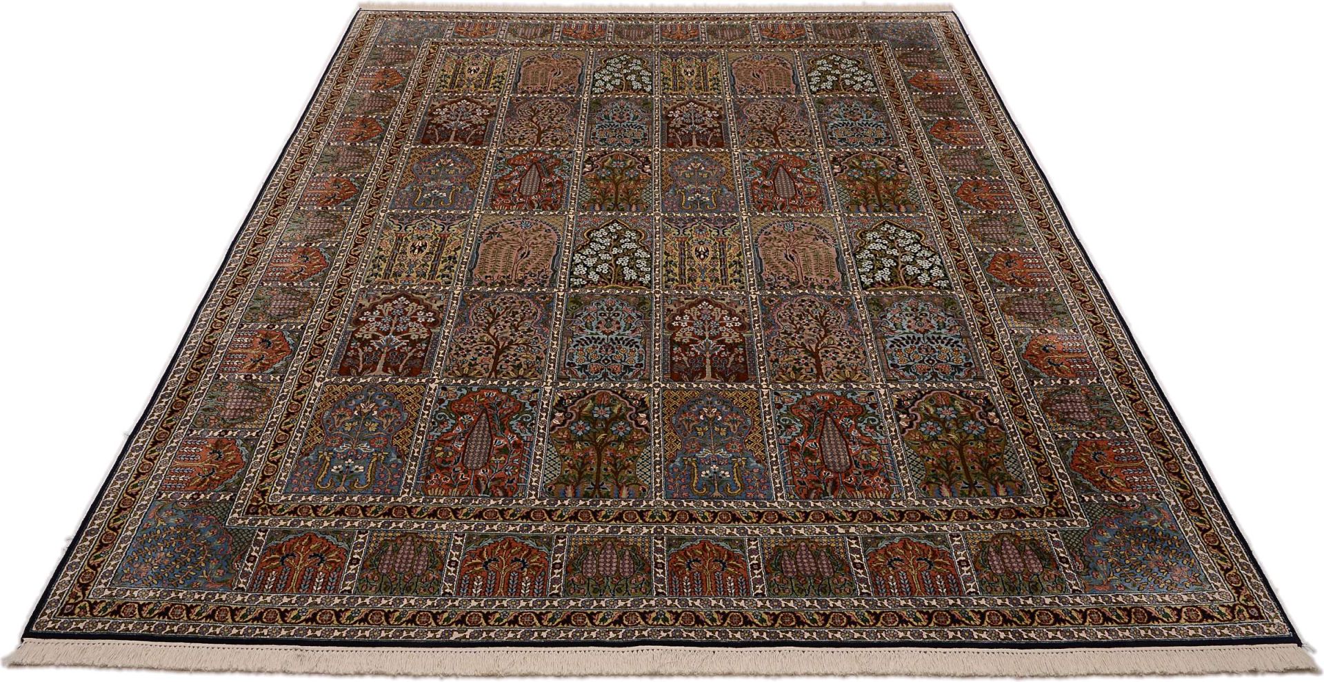 Kashmir Oriental Rug 313 × 216 cm, silk, hand-knotted — view 2