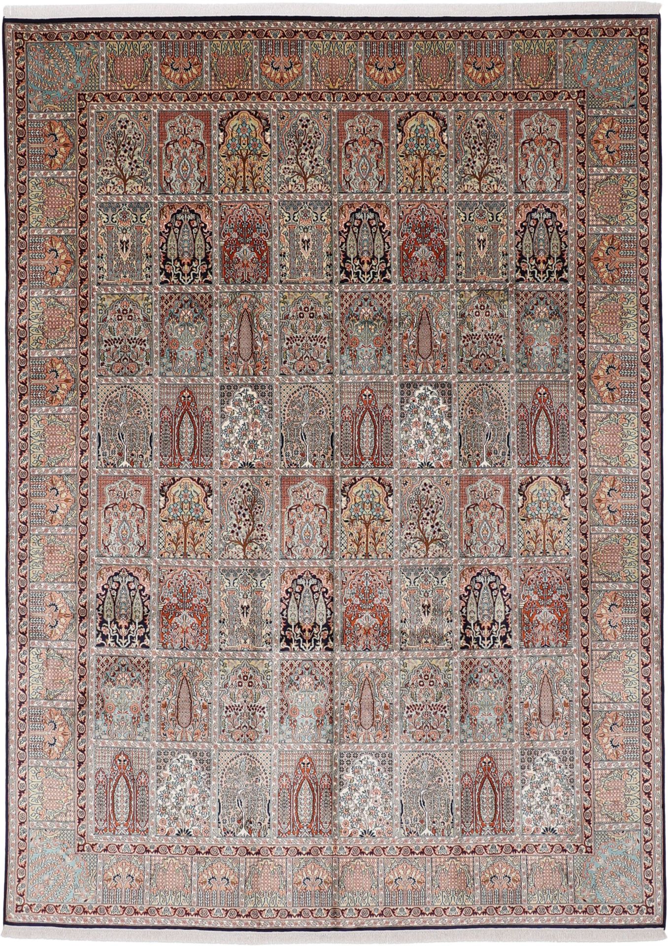 Kashmir Oriental Rug 336 × 240 cm, silk, hand-knotted