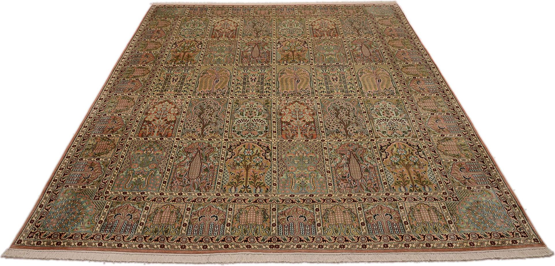 Kashmir Oriental Rug 311 × 244 cm, silk, hand-knotted — view 2