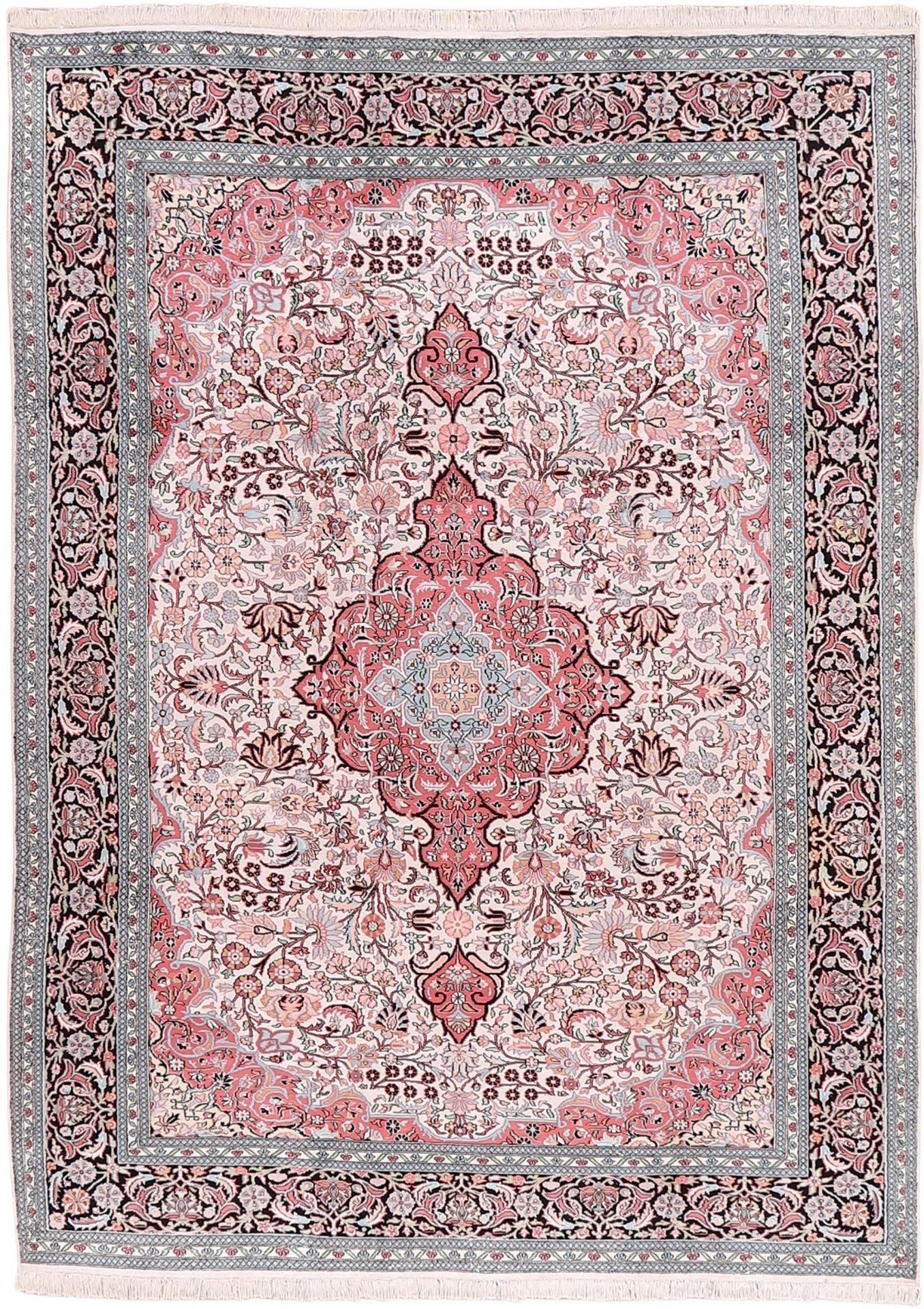 Kashmir Oriental Rug 335 × 245 cm, silk, hand-knotted