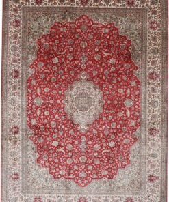 Kashmir Oriental Rug 340 × 246 cm, silk, hand-knotted
