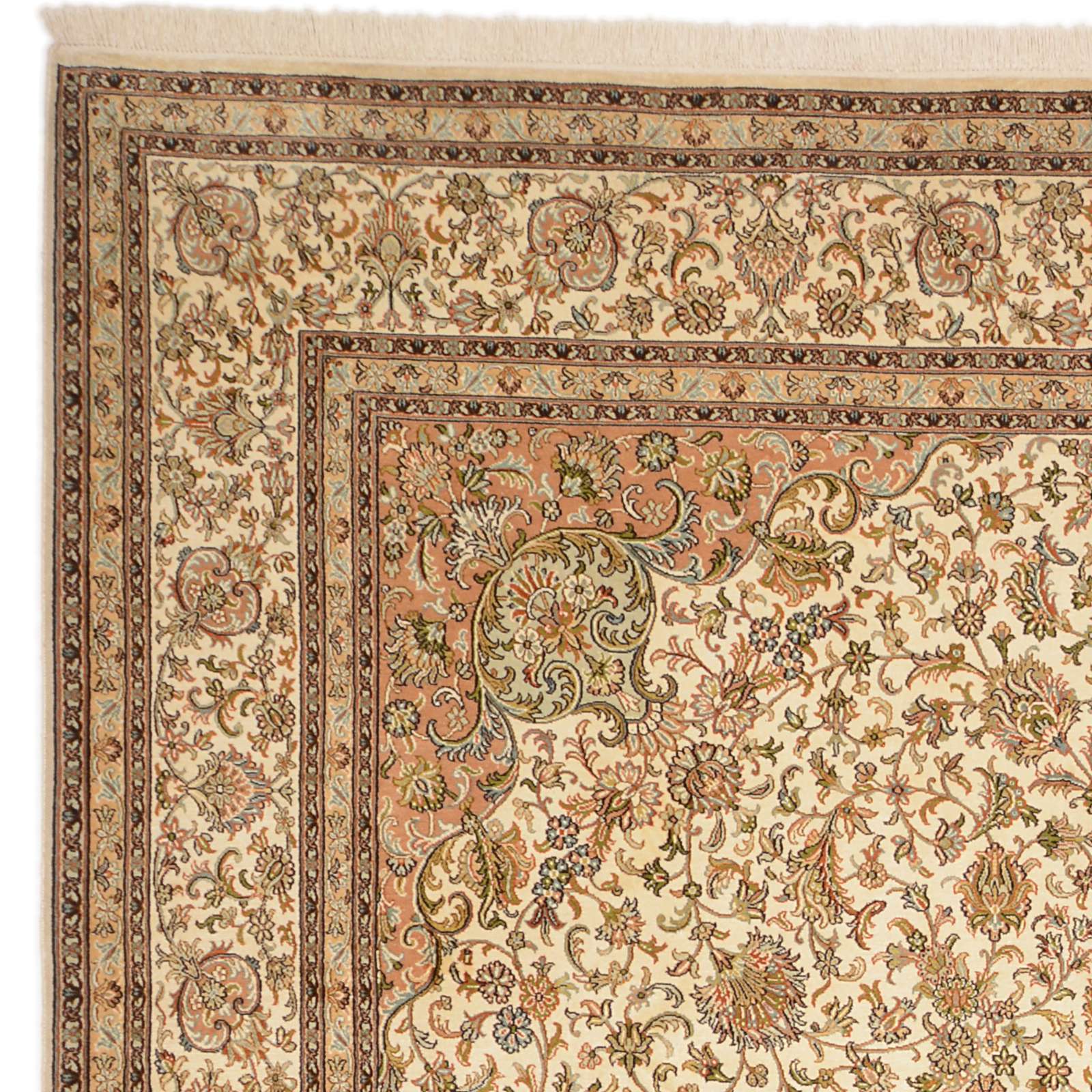 Kashmir Oriental Rug 344 × 254 cm, silk, hand-knotted — view 5