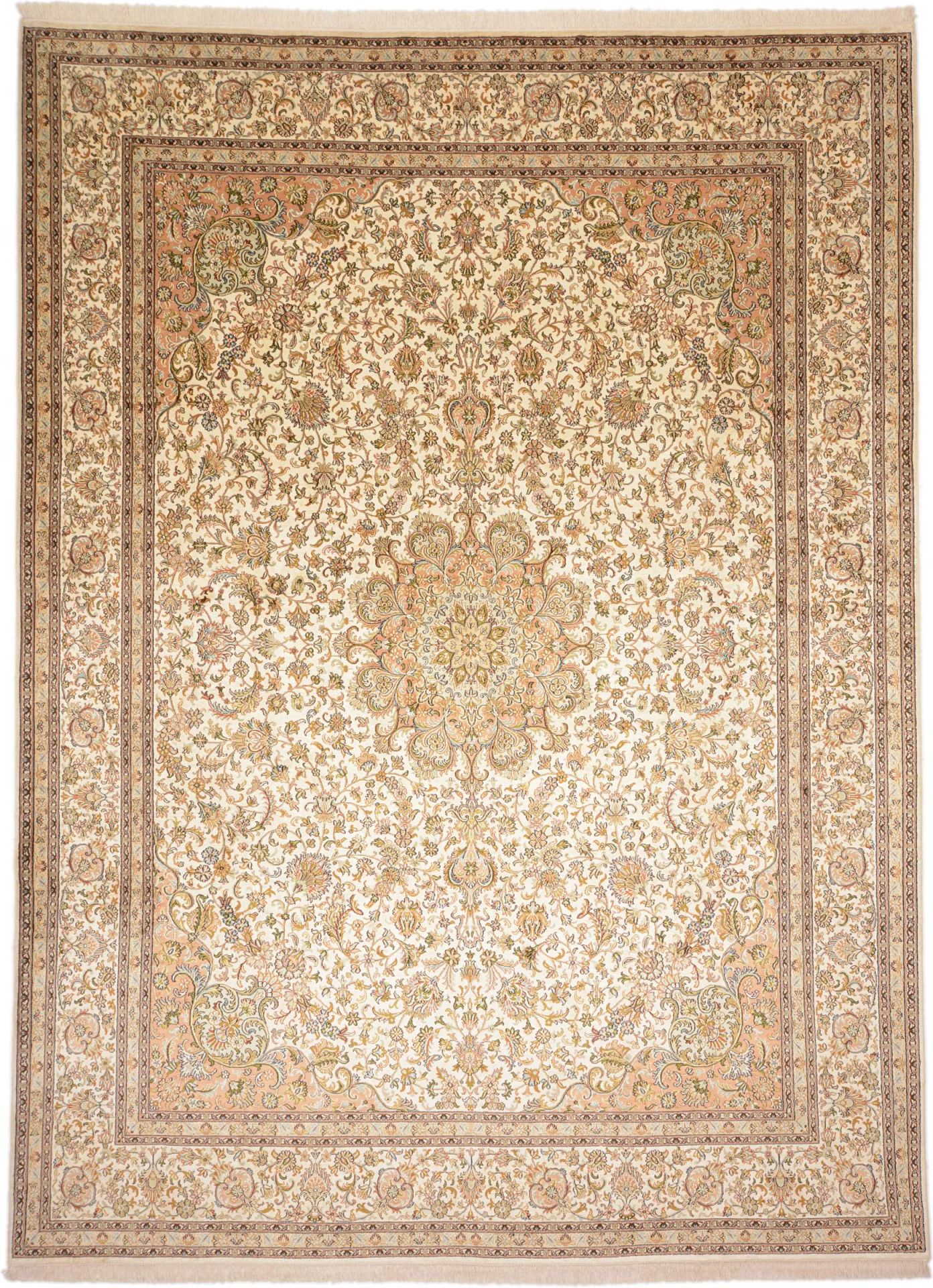 Kashmir Oriental Rug 344 × 254 cm, silk, hand-knotted