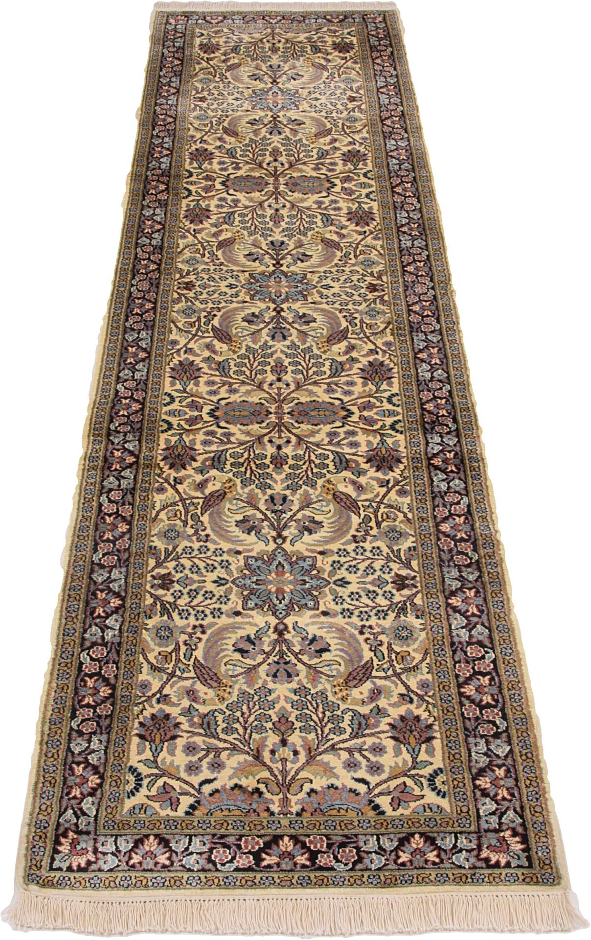 Kashmir Oriental Rug 334 × 77 cm, silk, hand-knotted — view 2