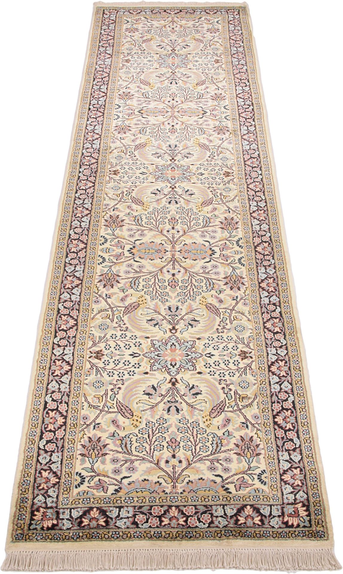 Kashmir Oriental Rug 334 × 77 cm, silk, hand-knotted — view 3
