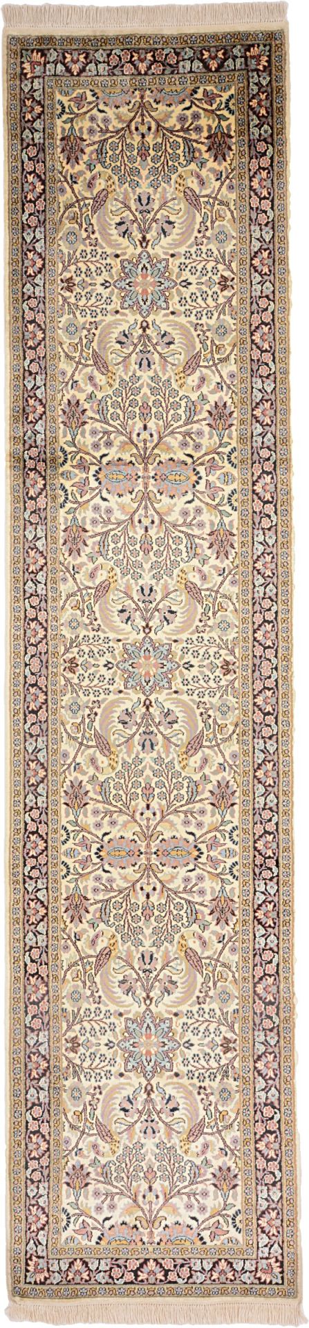 Kashmir Oriental Rug 334 × 77 cm, silk, hand-knotted