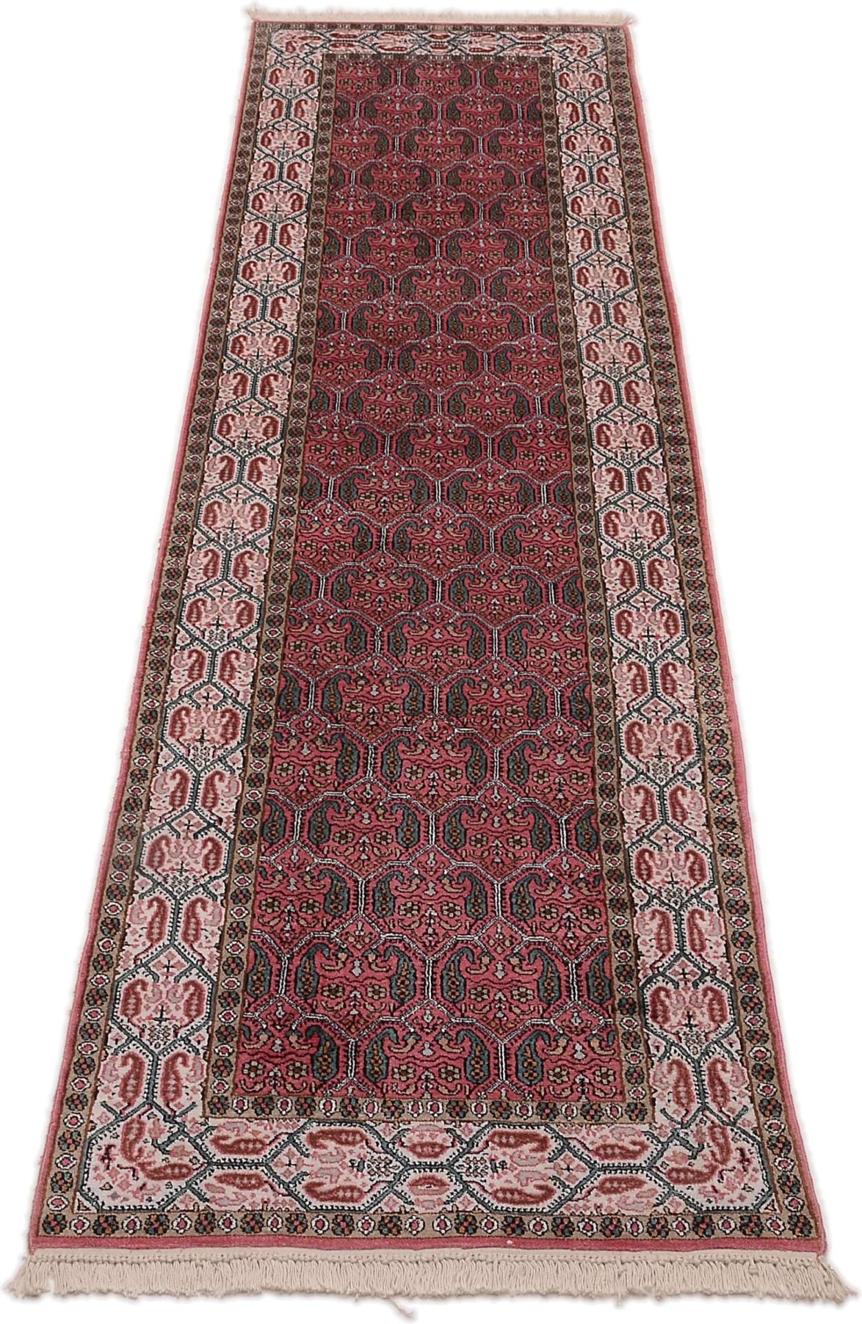 Kashmir Oriental Rug 301 × 97 cm, silk, hand-knotted — view 2