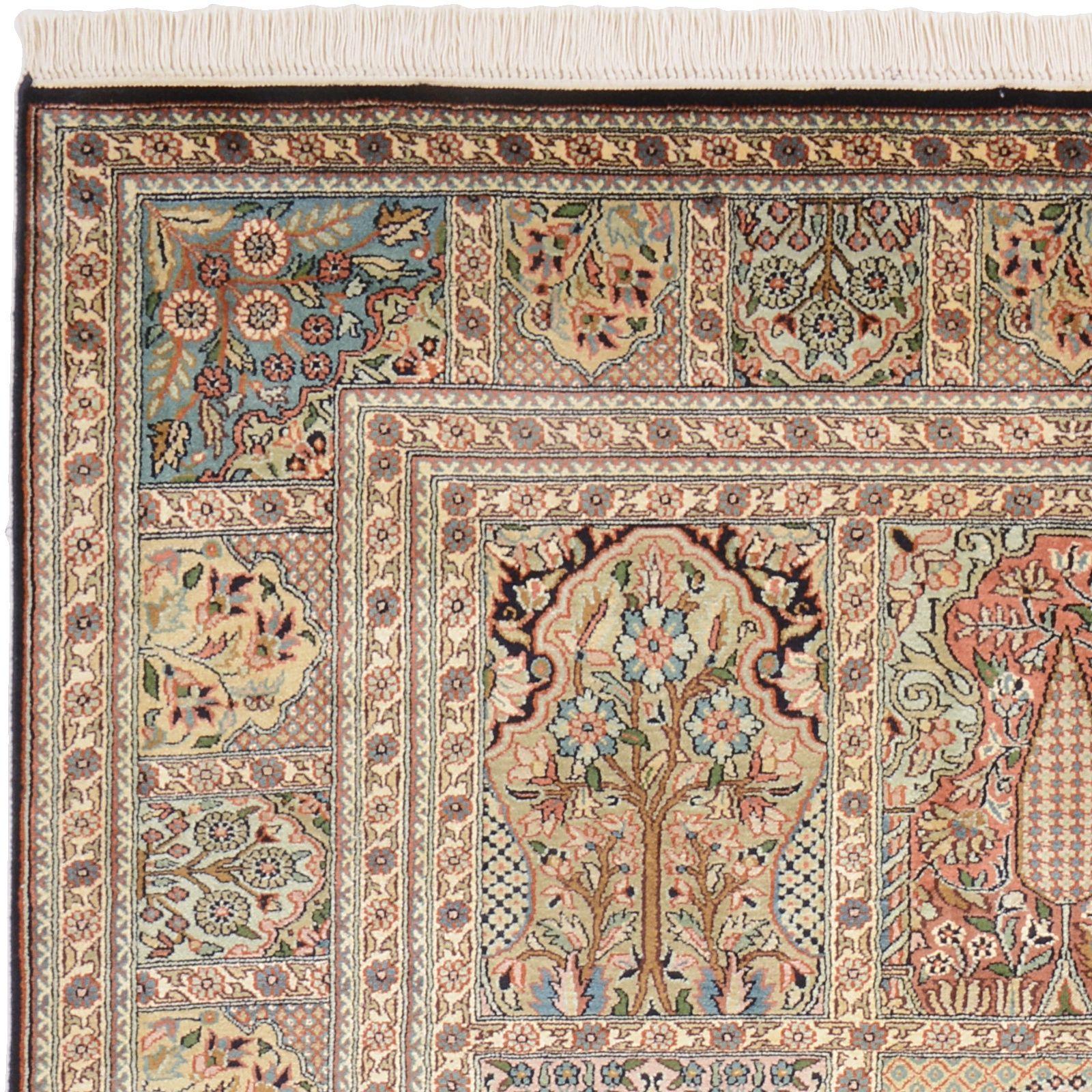 Kashmir Oriental Rug 196 × 130 cm, silk, hand-knotted — view 6