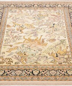 Kashmir Oriental Rug 207 × 143 cm, silk, hand-knotted — view 3