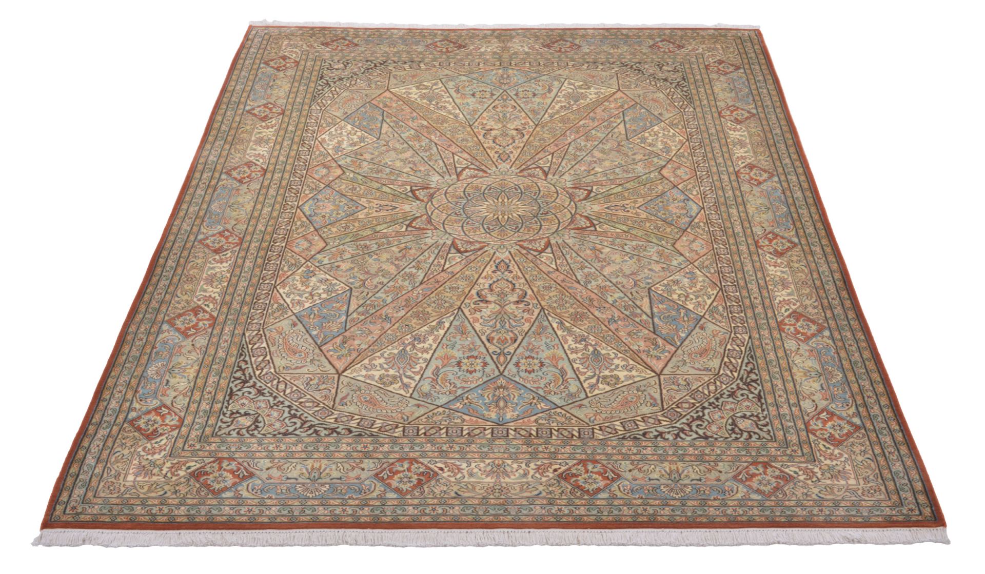 Kashmir Oriental Rug 255 × 168 cm, silk, hand-knotted — view 2