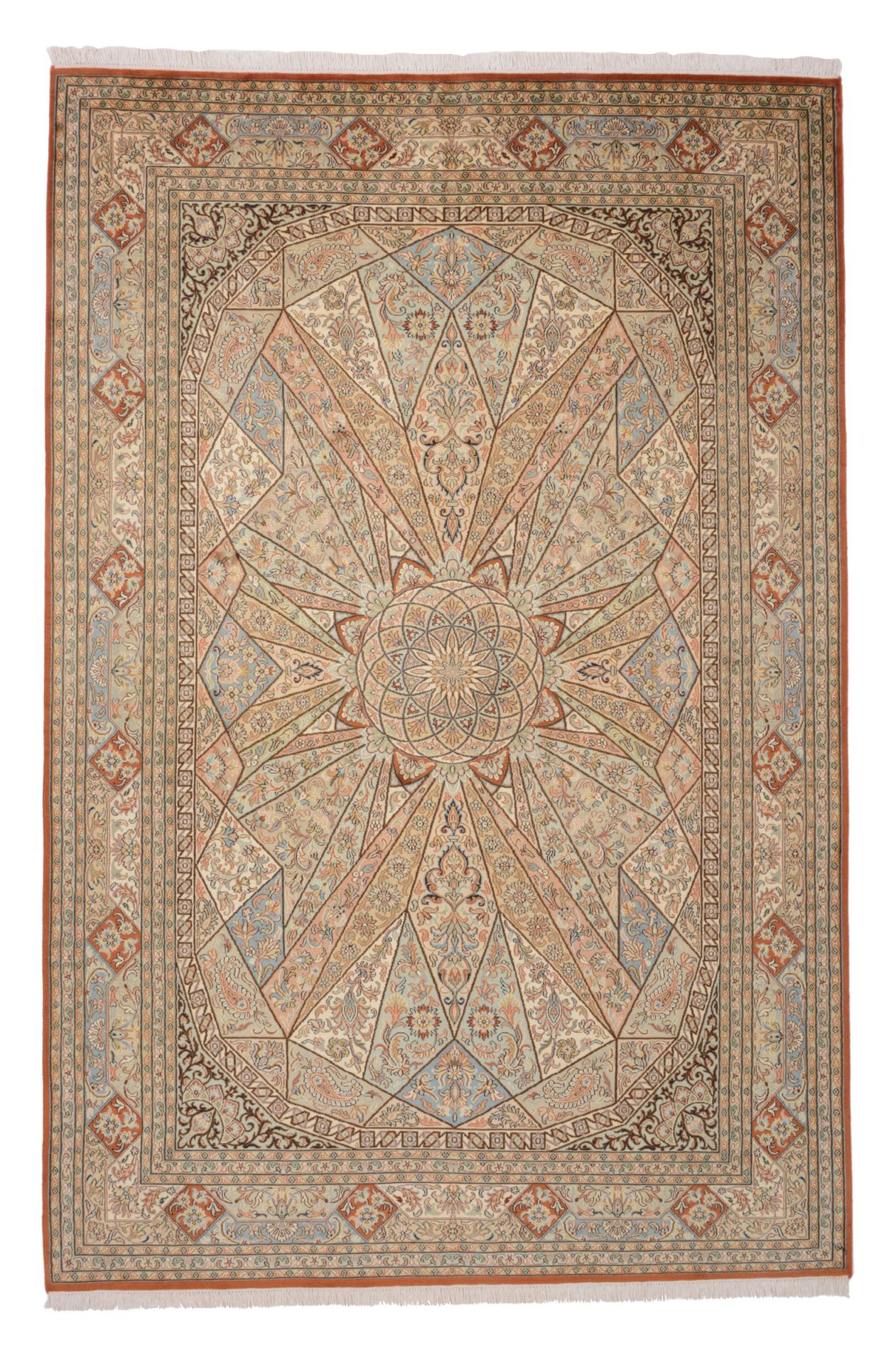 Kashmir Oriental Rug 255 × 168 cm, silk, hand-knotted