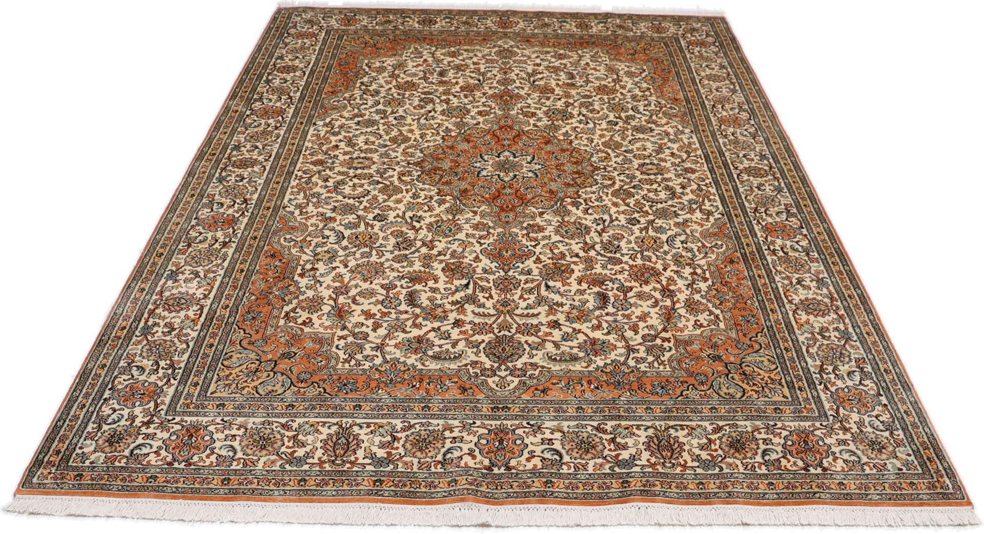 Kashmir Oriental Rug 254 × 169 cm, silk, hand-knotted — view 7