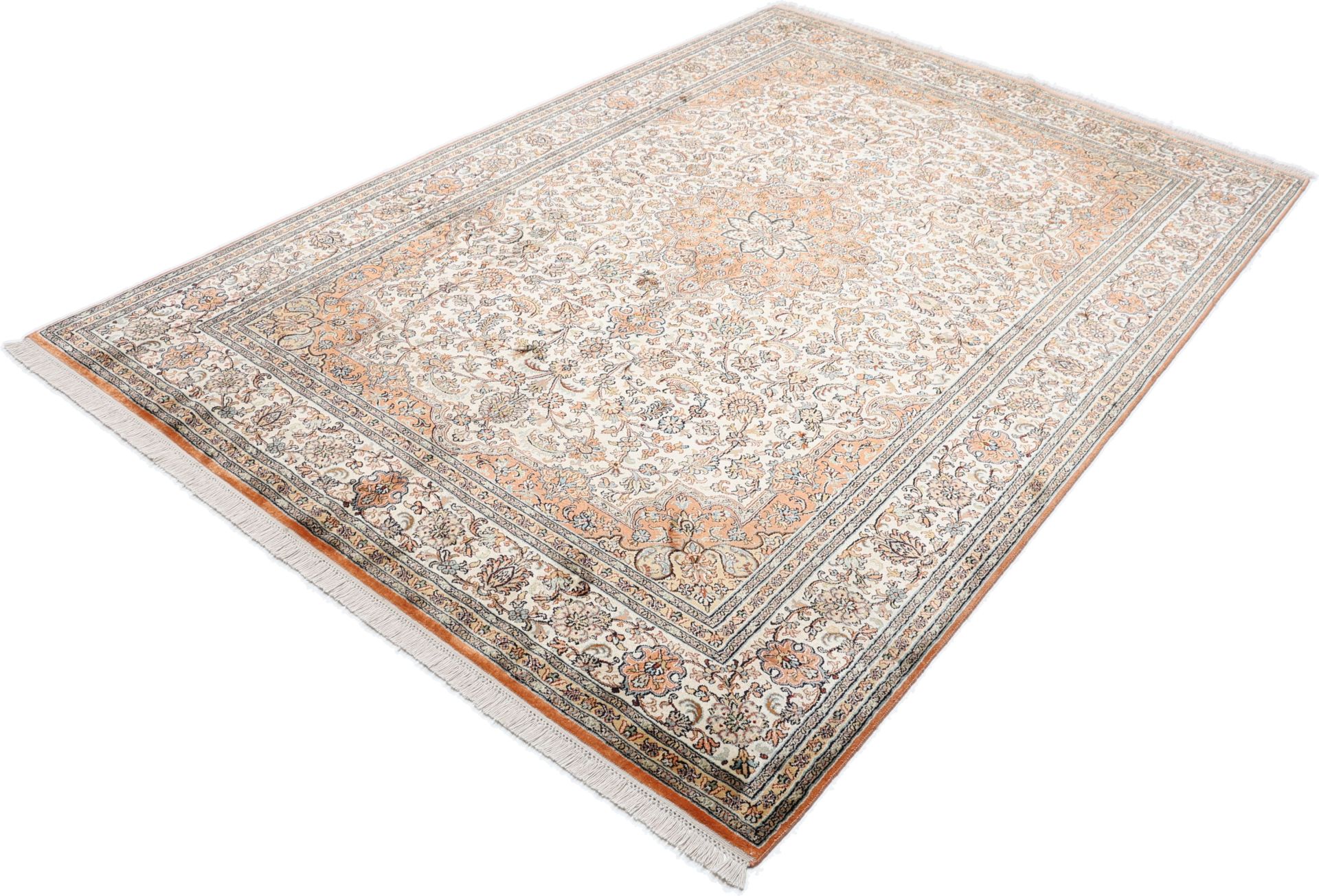 Kashmir Oriental Rug 254 × 169 cm, silk, hand-knotted — view 3