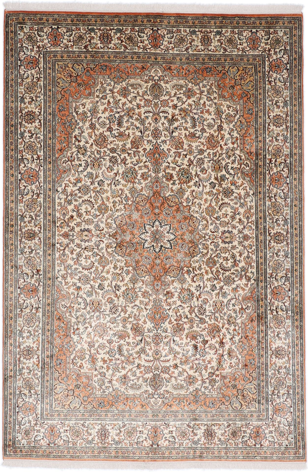 Kashmir Oriental Rug 254 × 169 cm, silk, hand-knotted