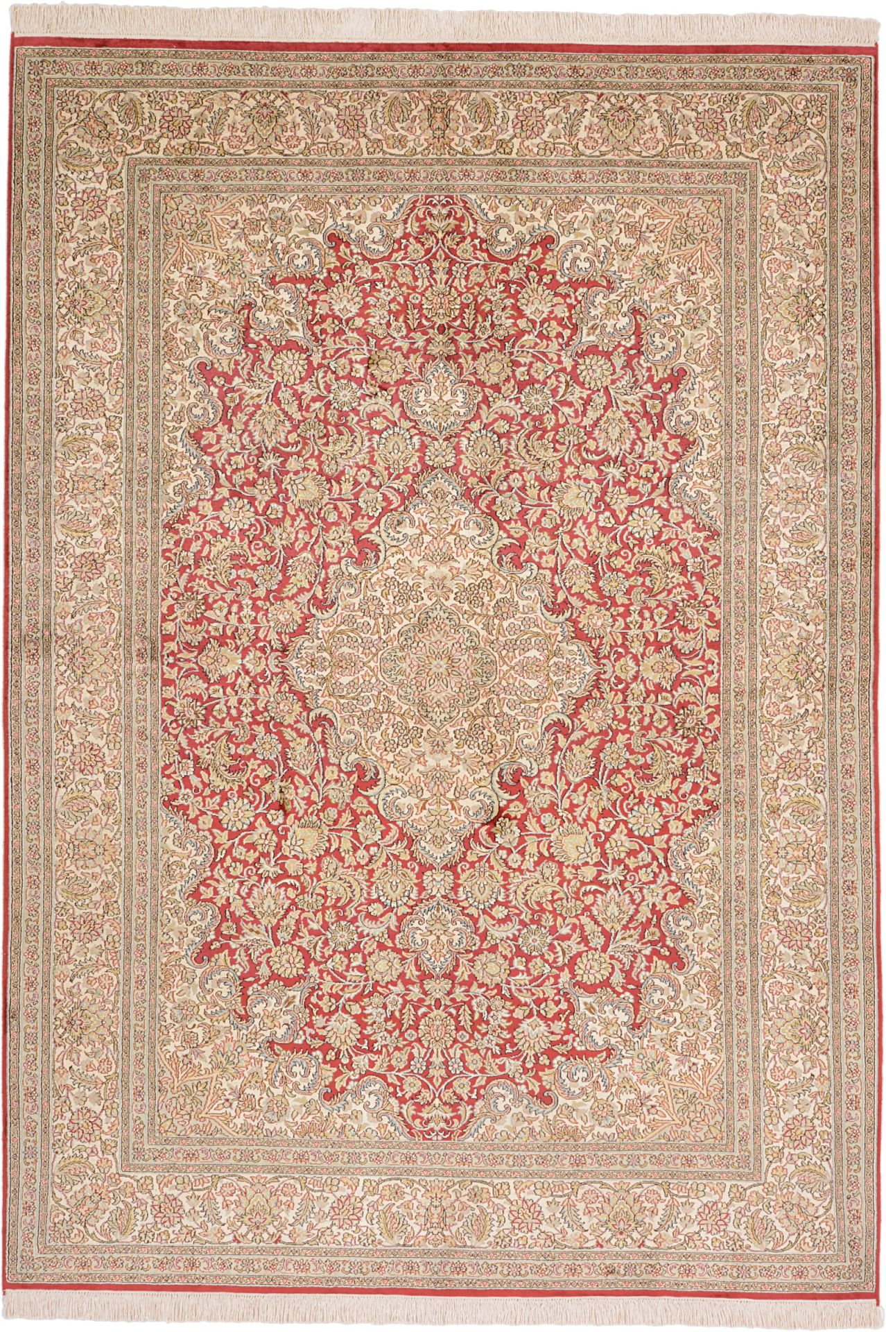 Kashmir Oriental Rug 243 × 170 cm, silk, hand-knotted