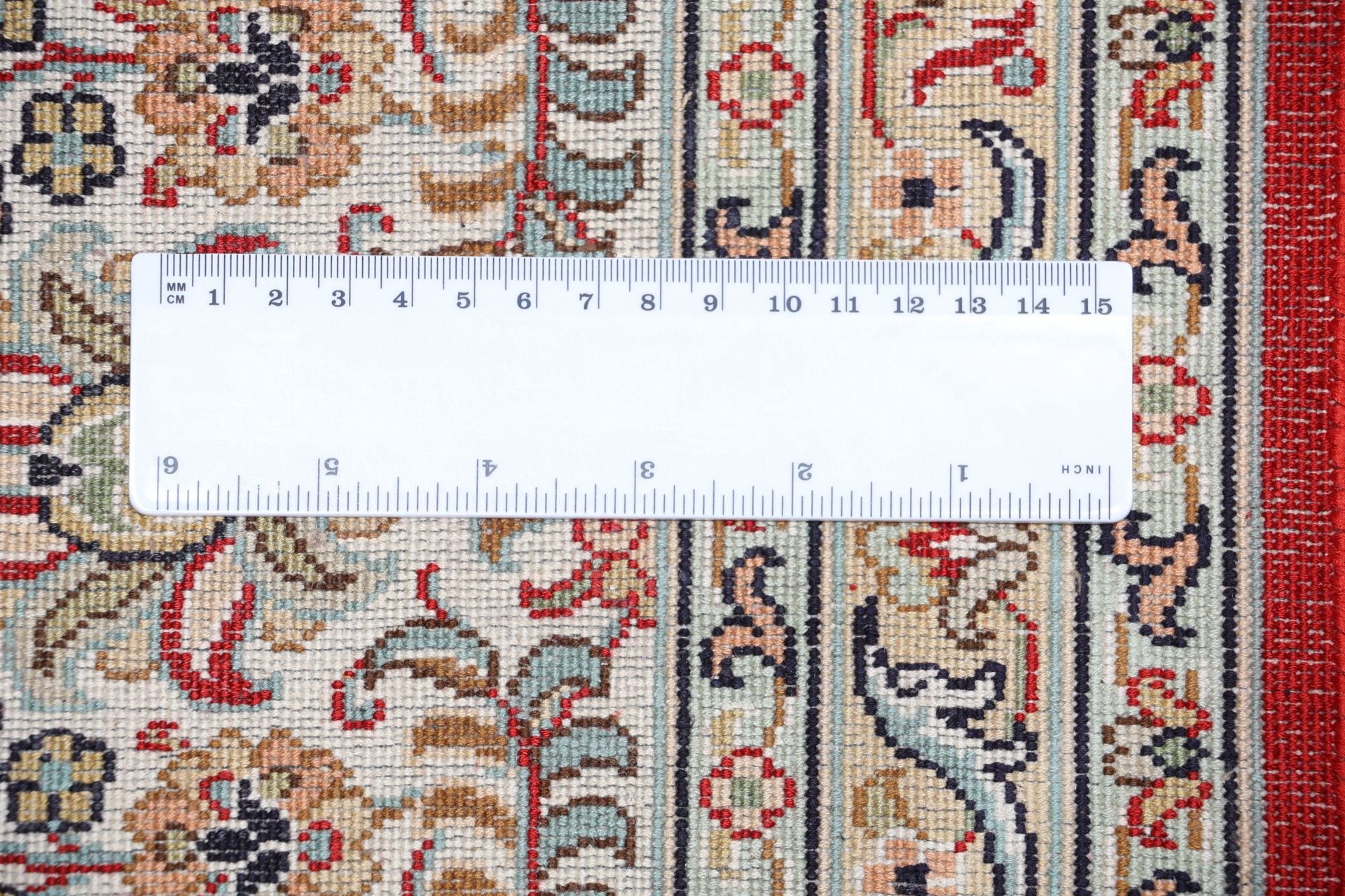Kashmir Oriental Rug 249 × 173 cm, silk, hand-knotted — view 11