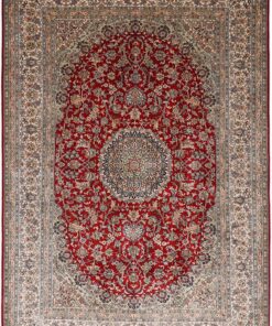 Kashmir Oriental Rug 249 × 173 cm, silk, hand-knotted